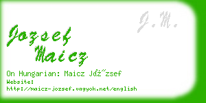 jozsef maicz business card